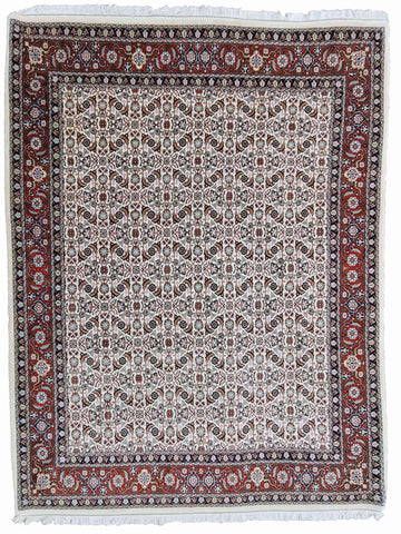 300 x 200 cm Moud Cream Mashad Geometric Yellow Large Rug - Rugoutlet