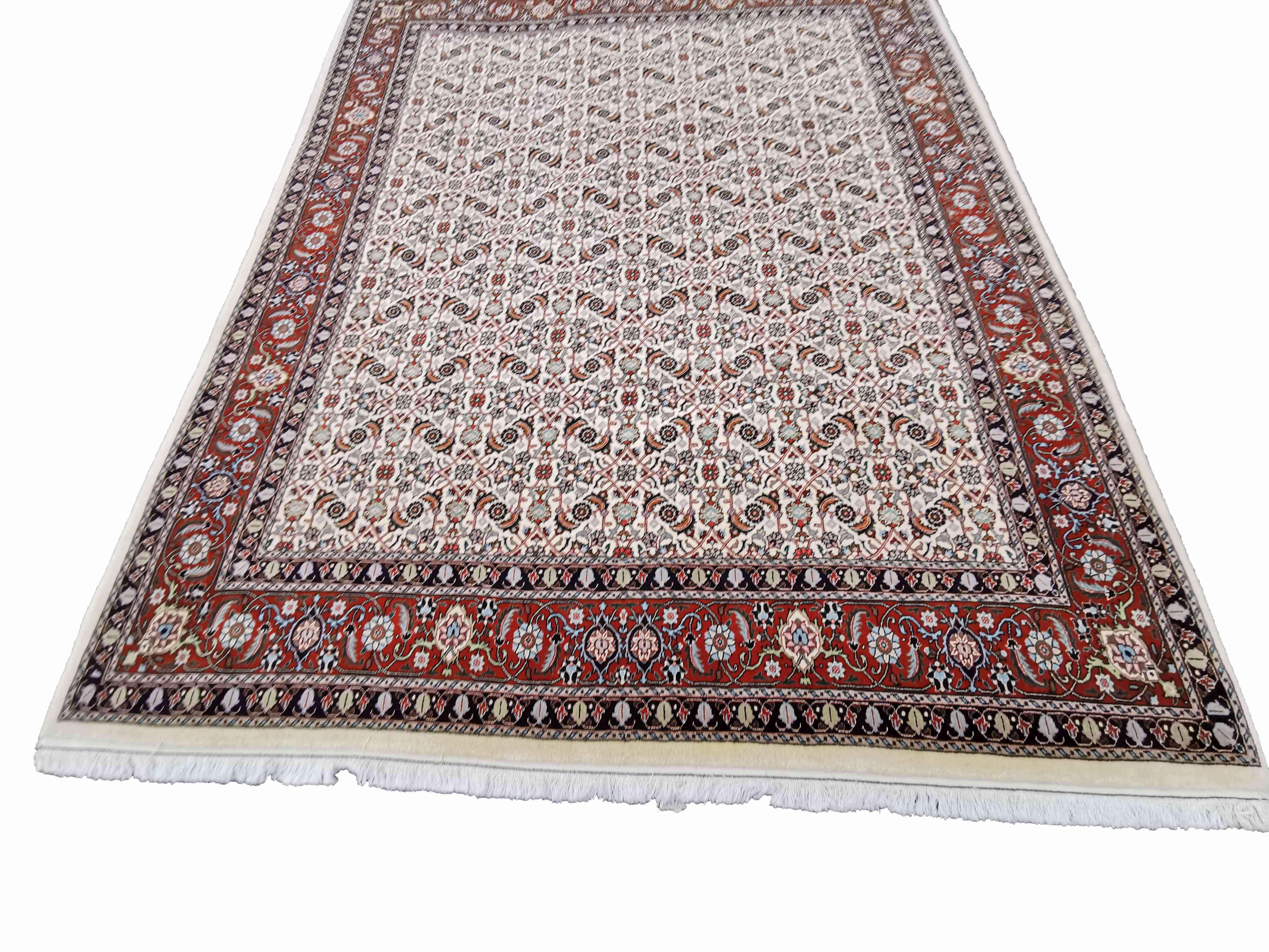 300 x 200 cm Moud Cream Mashad Geometric Yellow Large Rug - Rugoutlet