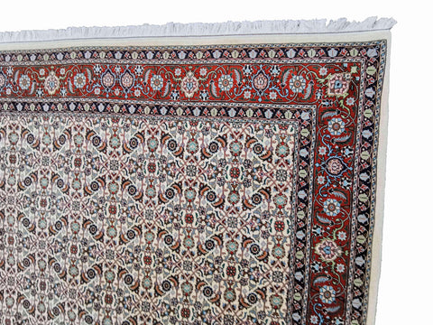 300 x 200 cm Moud Cream Mashad Geometric Yellow Large Rug - Rugoutlet