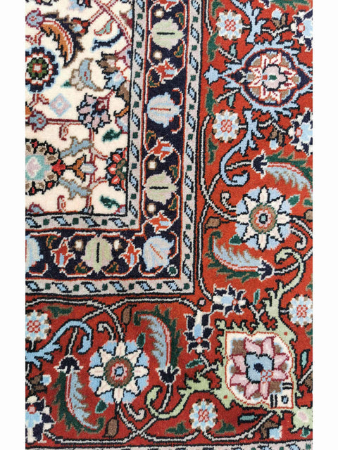 300 x 200 cm Moud Cream Mashad Geometric Yellow Large Rug - Rugoutlet
