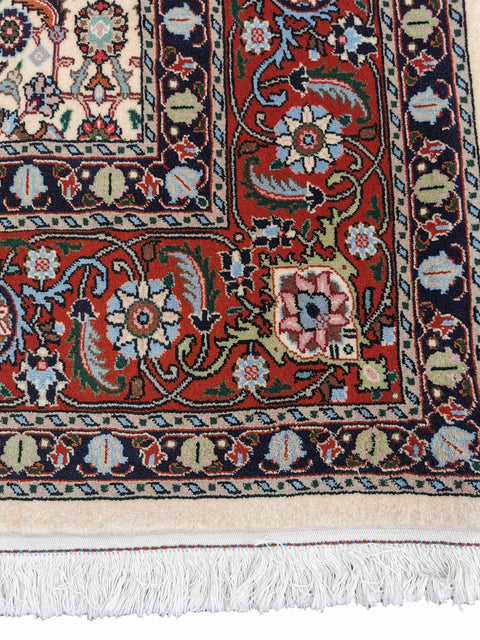300 x 200 cm Moud Cream Mashad Geometric Yellow Large Rug - Rugoutlet
