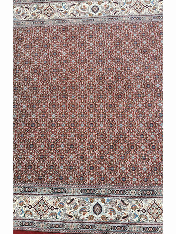 300 x 200 cm Moud Mashad Herati Geometric Red Large Rug - Rugoutlet