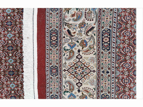 300 x 200 cm Moud Mashad Herati Geometric Red Large Rug - Rugoutlet