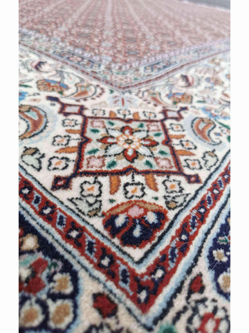 300 x 200 cm Moud Mashad Herati Geometric Red Large Rug - Rugoutlet