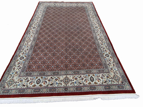 300 x 200 cm Moud Mashad Herati Geometric Red Large Rug - Rugoutlet