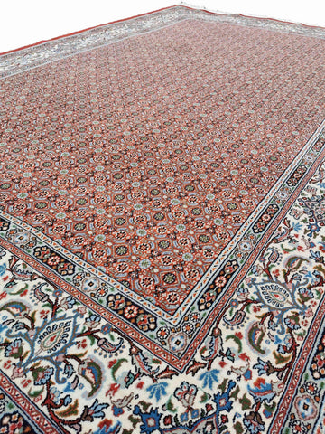 300 x 200 cm Moud Rasberry Geometric Red Large Rug - Rugoutlet