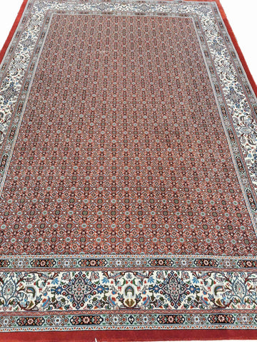 300 x 200 cm Moud Rasberry Geometric Red Large Rug - Rugoutlet