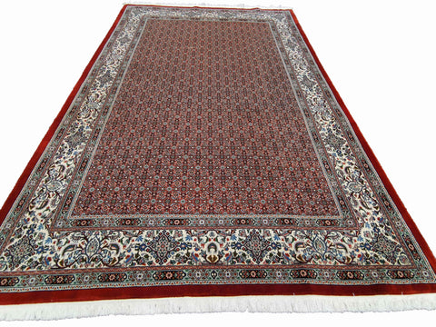 300 x 200 cm Moud Rasberry Geometric Red Large Rug - Rugoutlet