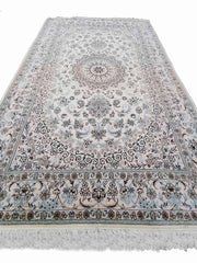 300 x 200 cm Nain 9la Silk & wool Traditional Beige Large Rug - Rugmaster