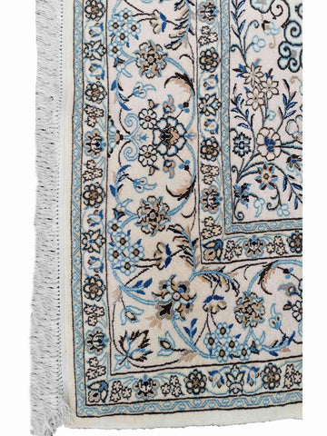 300 x 200 cm Nain 9la Silk & wool Traditional Beige Large Rug - Rugoutlet