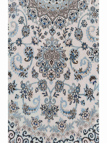 300 x 200 cm Nain 9la Silk & wool Traditional Beige Large Rug - Rugoutlet