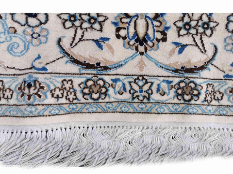 300 x 200 cm Nain 9la Silk & wool Traditional Beige Large Rug - Rugoutlet