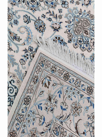 300 x 200 cm Nain 9la Silk & wool Traditional Beige Large Rug - Rugoutlet