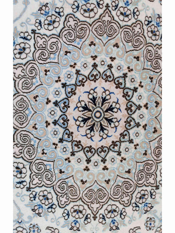300 x 200 cm Nain 9la Silk & wool Traditional Beige Large Rug - Rugoutlet