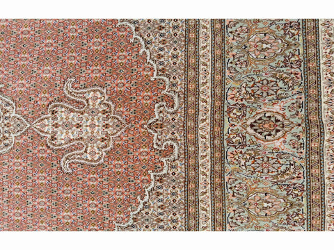 300 x 200 cm Tabriz Mahi Silk & Wool Traditional Red Large Rug - Rugoutlet