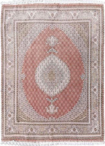 300 x 200 cm Tabriz Mahi Silk & Wool Traditional Red Large Rug - Rugoutlet