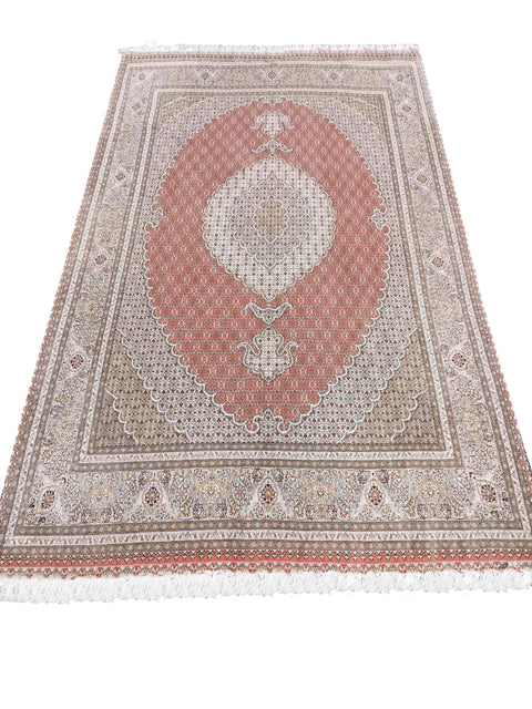 300 x 200 cm Tabriz Mahi Silk & Wool Traditional Red Large Rug - Rugoutlet