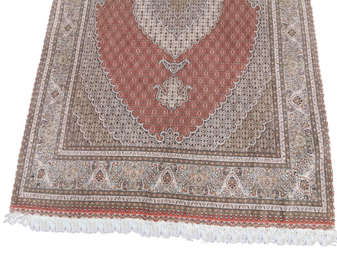 300 x 200 cm Tabriz Mahi Silk & Wool Traditional Red Large Rug - Rugoutlet