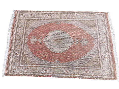 300 x 200 cm Tabriz Mahi Silk & Wool Traditional Red Large Rug - Rugoutlet