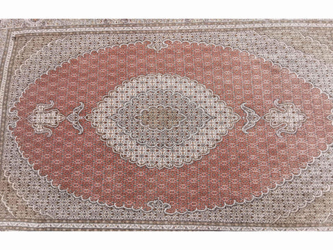 300 x 200 cm Tabriz Mahi Silk & Wool Traditional Red Large Rug - Rugoutlet