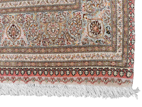 300 x 200 cm Tabriz Mahi Silk & Wool Traditional Red Large Rug - Rugoutlet