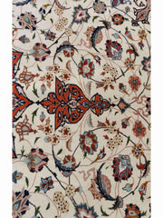 300 x 200 cm Tabriz silk and wool Traditional Orange Large Rug - Rugmaster