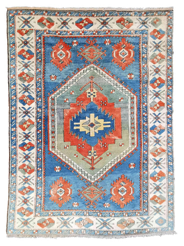 300 x 200 cm Turkish Karz Traditional Blue Large Rug - Rugoutlet