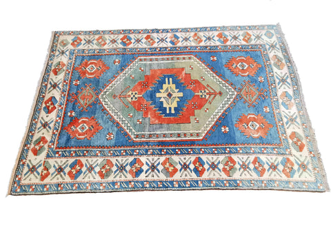 300 x 200 cm Turkish Karz Traditional Blue Large Rug - Rugoutlet