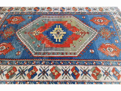 300 x 200 cm Turkish Karz Traditional Blue Large Rug - Rugoutlet