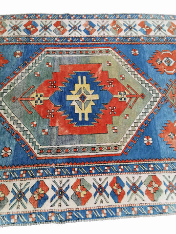 300 x 200 cm Turkish Karz Traditional Blue Large Rug - Rugoutlet
