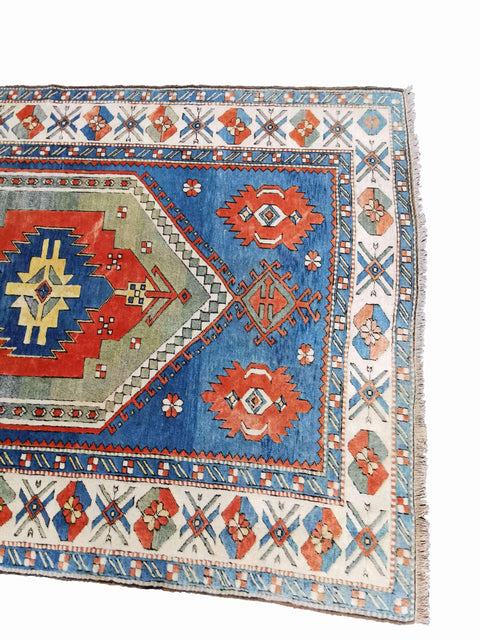300 x 200 cm Turkish Karz Traditional Blue Large Rug - Rugoutlet