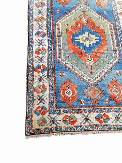 300 x 200 cm Turkish Karz Traditional Blue Large Rug - Rugoutlet