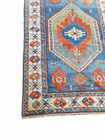300 x 200 cm Turkish Karz Traditional Blue Large Rug - Rugoutlet