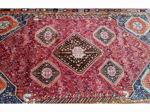 300 x 204 cm Qashqai Tribal Red Large Rug - Rugmaster
