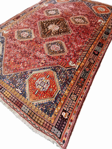 300 x 204 cm Qashqai Tribal Red Large Rug - Rugmaster