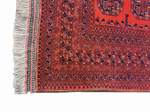 300 x 206 cm Afghan Khan Tribal Red Large Rug - Rugoutlet