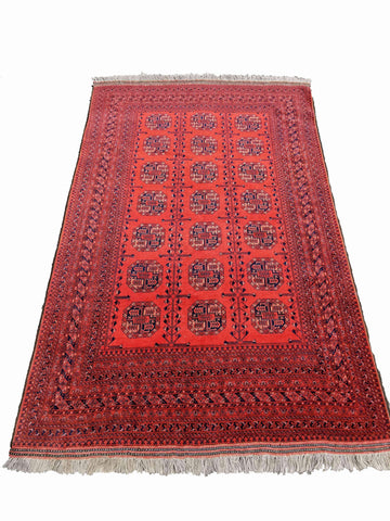 300 x 206 cm Afghan Khan Tribal Red Large Rug - Rugoutlet
