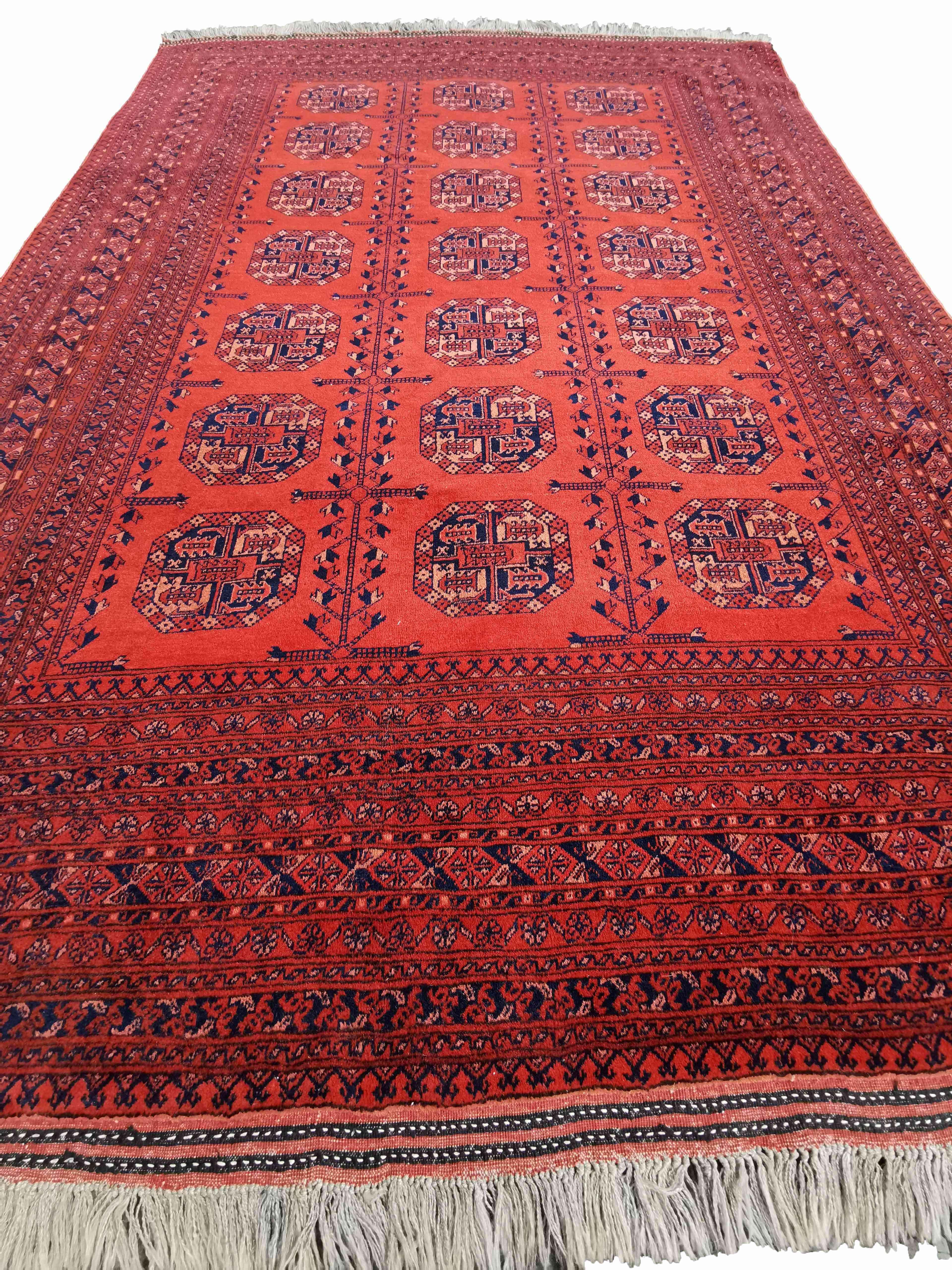 300 x 206 cm Afghan Khan Tribal Red Large Rug - Rugmaster