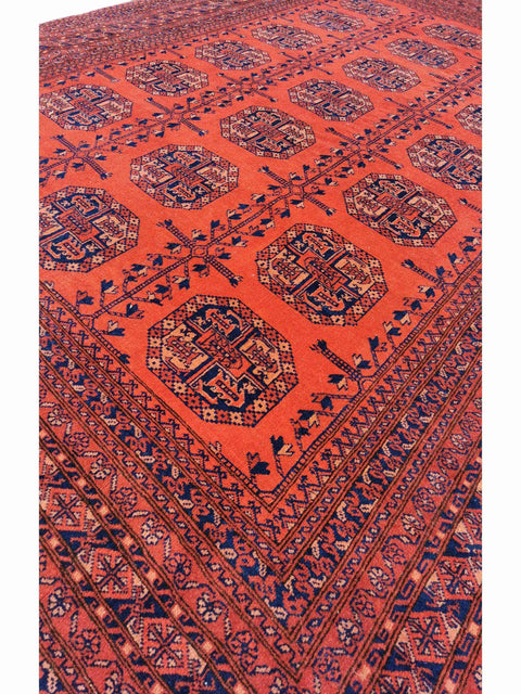 300 x 206 cm Afghan Khan Tribal Red Large Rug - Rugmaster
