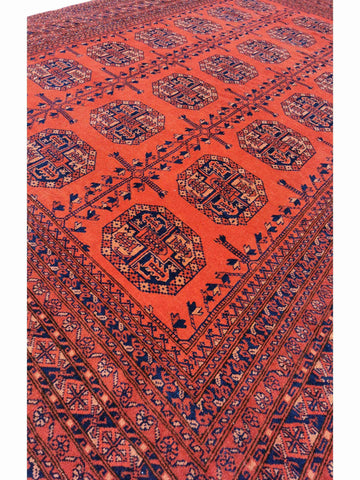 300 x 206 cm Afghan Khan Tribal Red Large Rug - Rugmaster