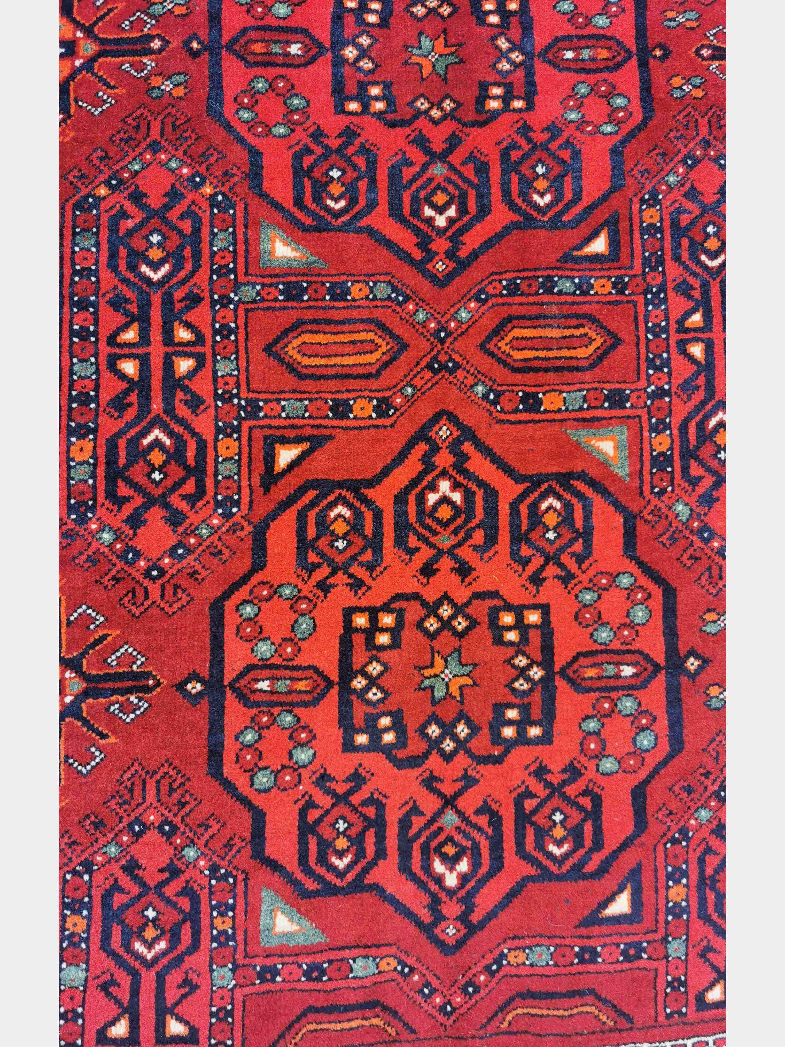 300 x 207 cm Afghan Bashir Tribal Red Large Rug - Rugoutlet