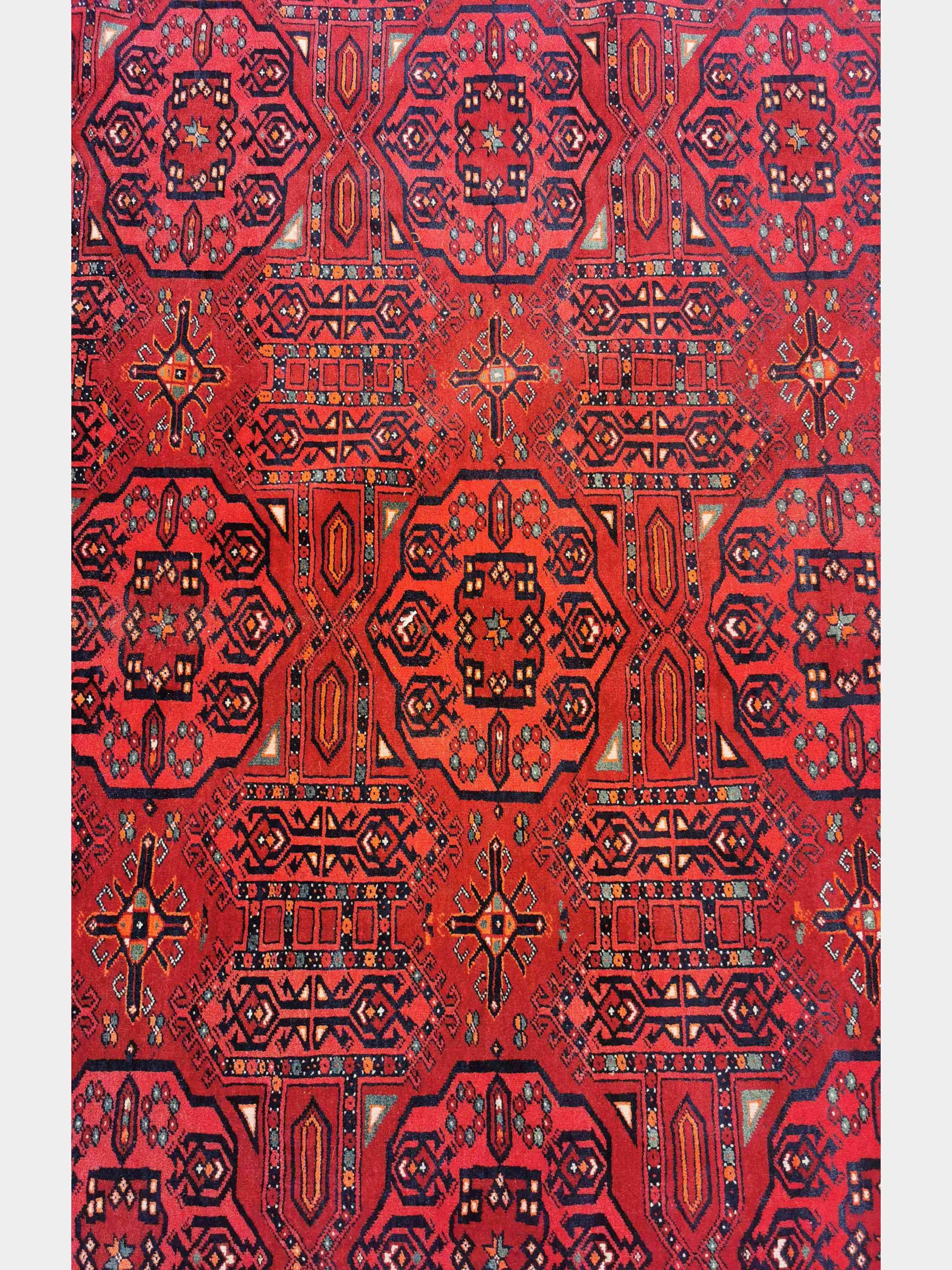 300 x 207 cm Afghan Bashir Tribal Red Large Rug - Rugoutlet