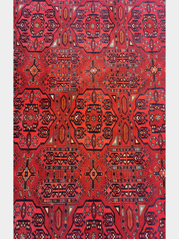 300 x 207 cm Afghan Bashir Tribal Red Large Rug - Rugmaster