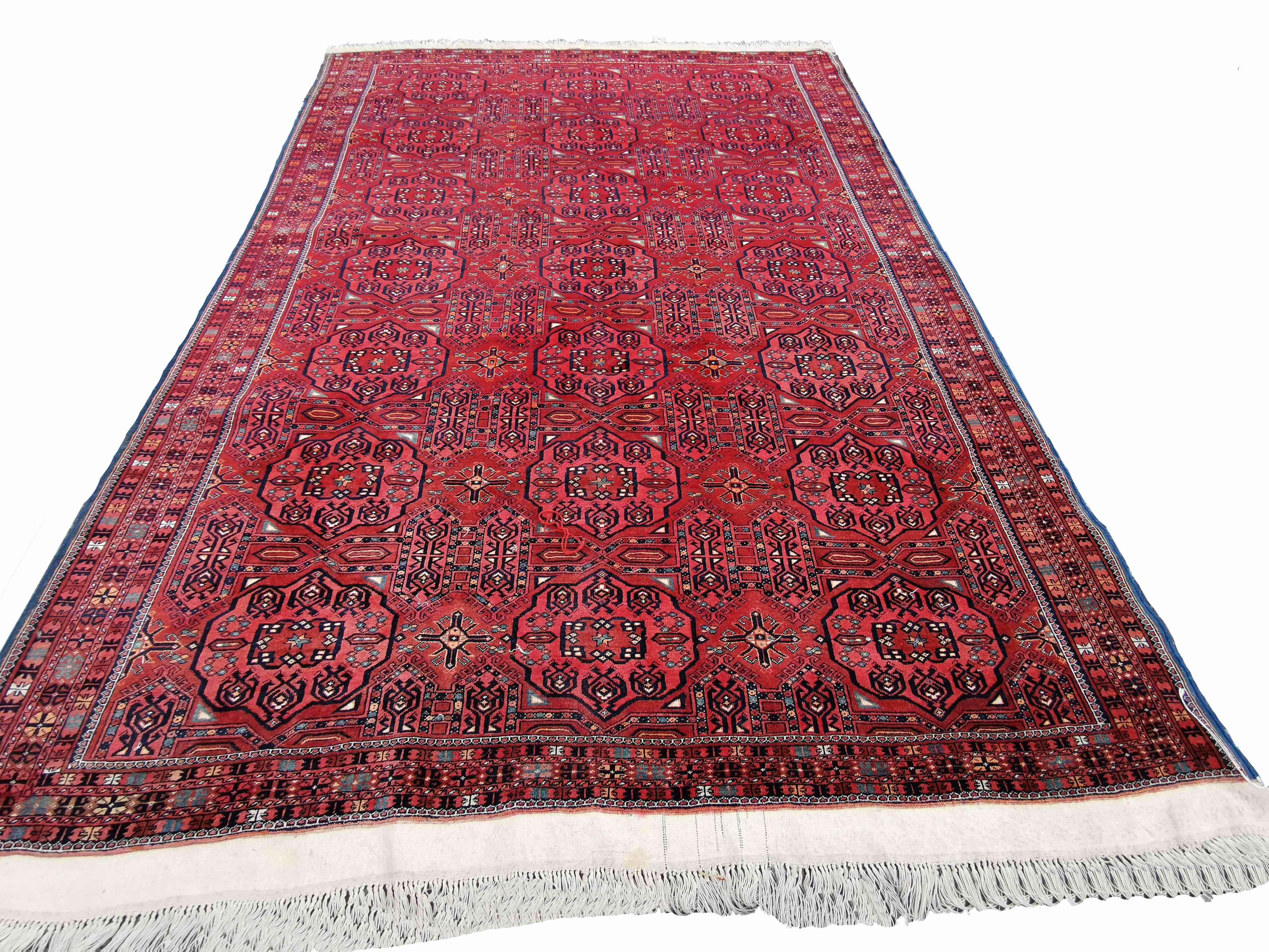 300 x 207 cm Afghan Bashir Tribal Red Large Rug - Rugoutlet