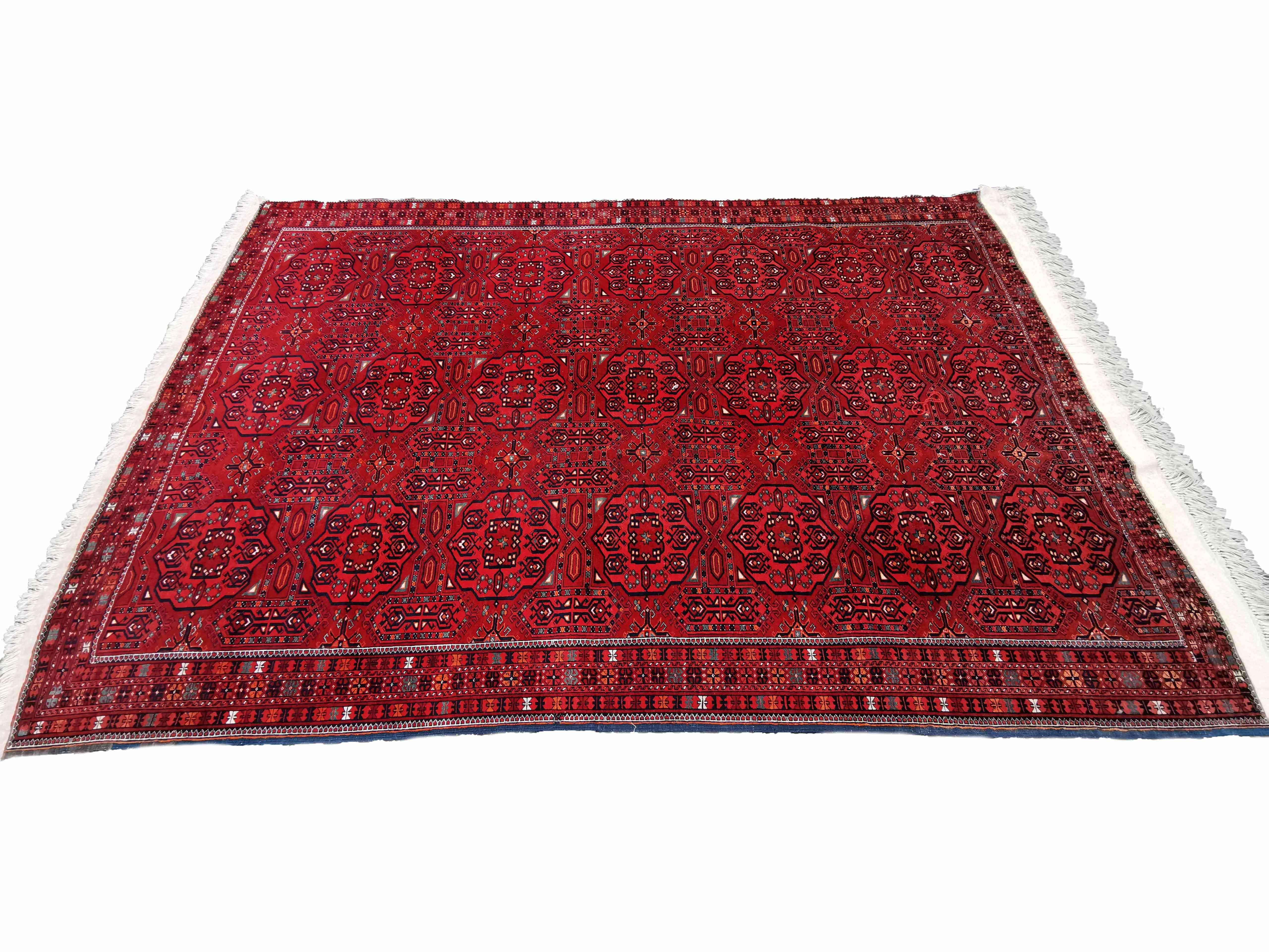 300 x 207 cm Afghan Bashir Tribal Red Large Rug - Rugoutlet