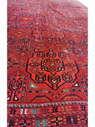 300 x 207 cm Afghan Bashir Tribal Red Large Rug - Rugmaster