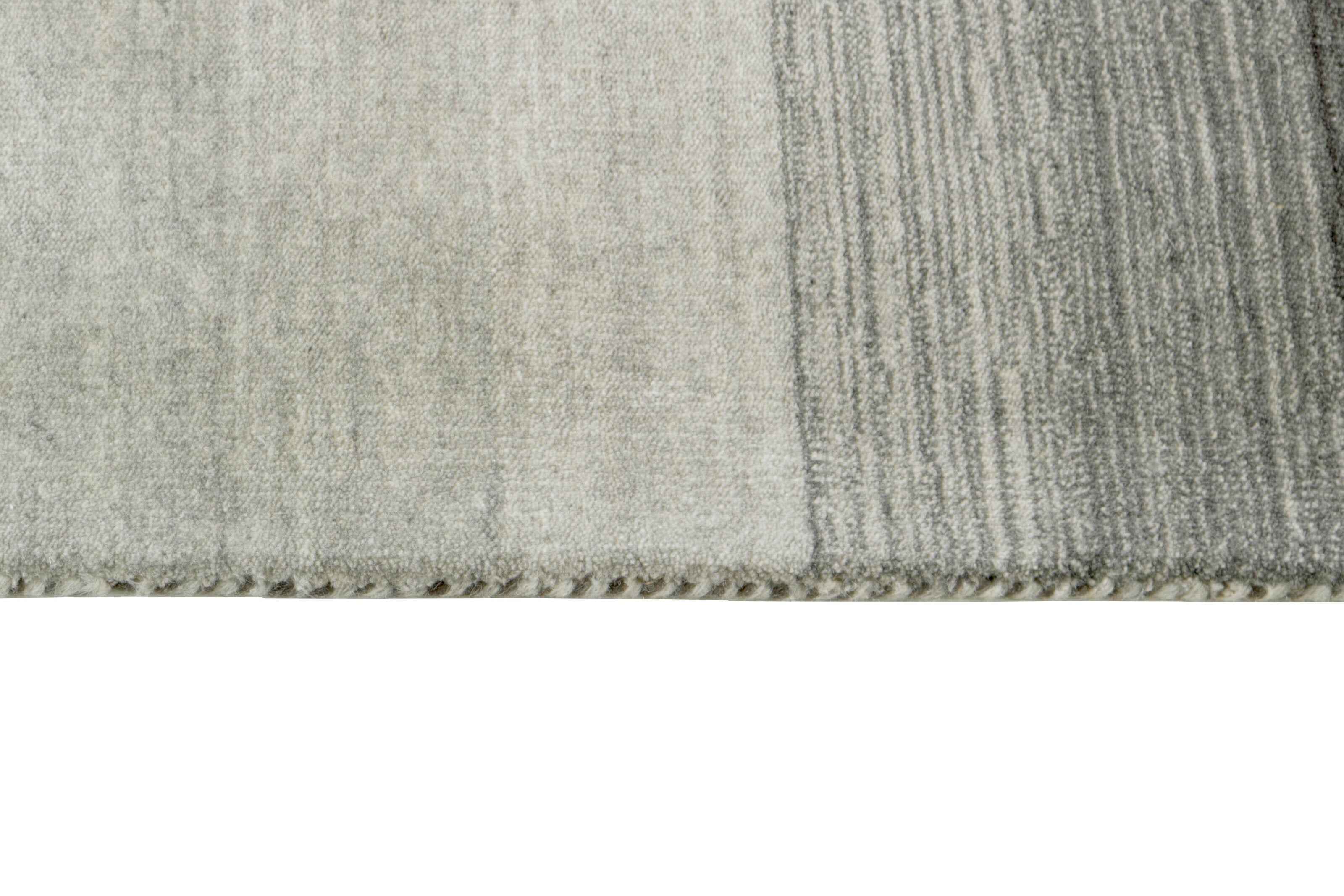 300 x 300 cm Indian Wool Beige Rug-6029, Natural Grey - Rugmaster