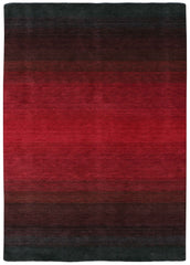 300x200 cm  Indian Wool Black Rug-6029, Black Terra