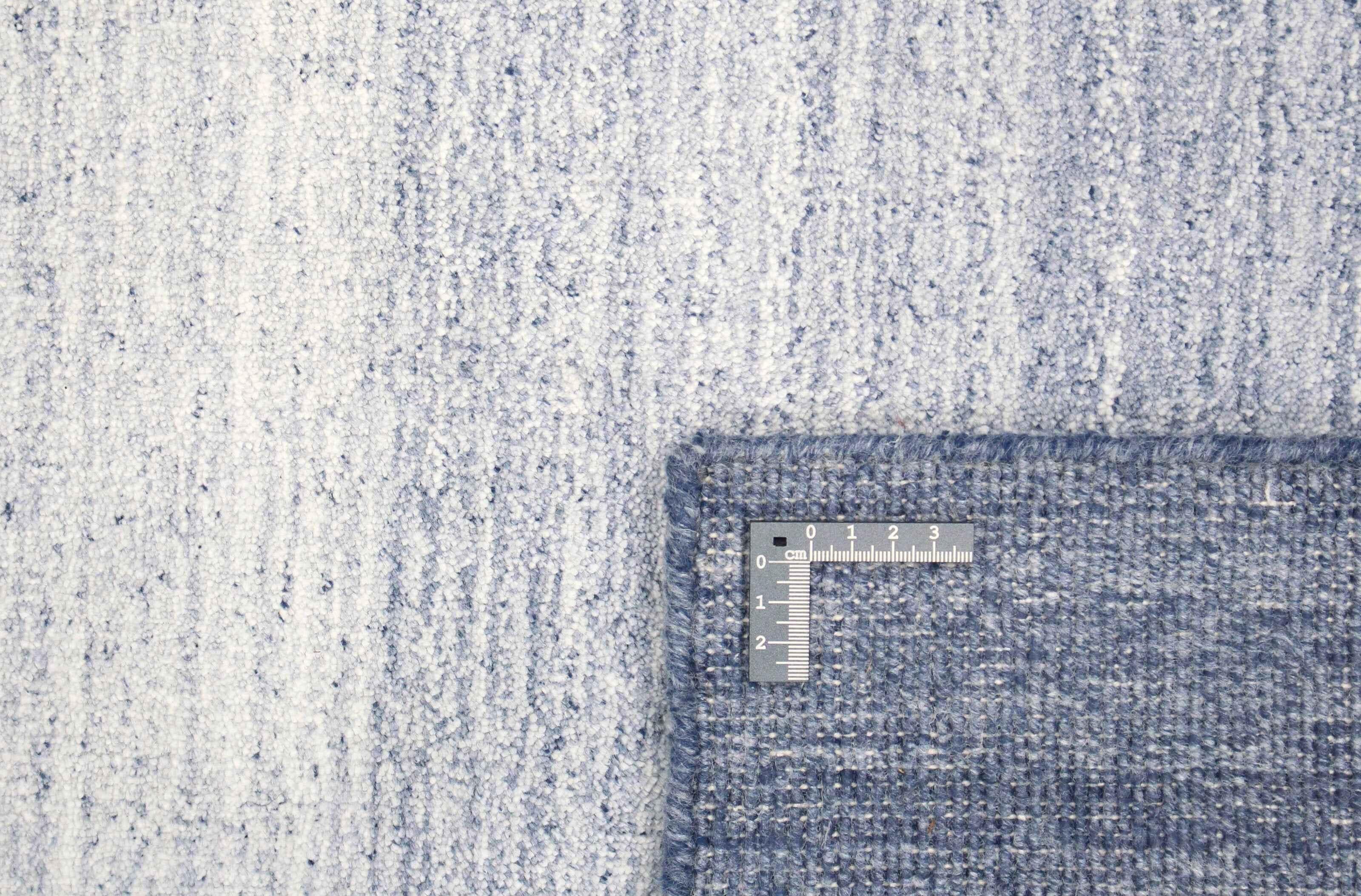 300 x 300 cm Indian Wool/Viscose Blue Rug-Blau, Blue - Rugmaster