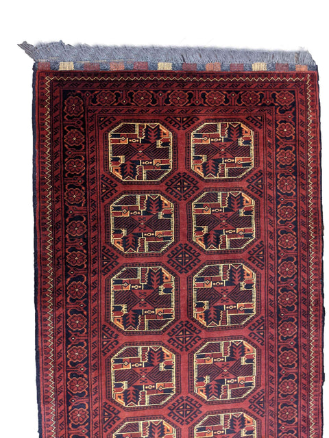 300 x 87 cm Afghan Khan Tribal Red Rug - Rugoutlet